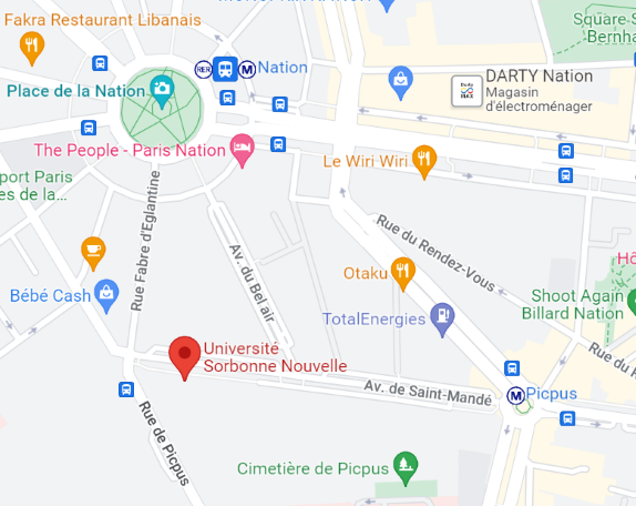 Maps Sorbonne Nouvelle